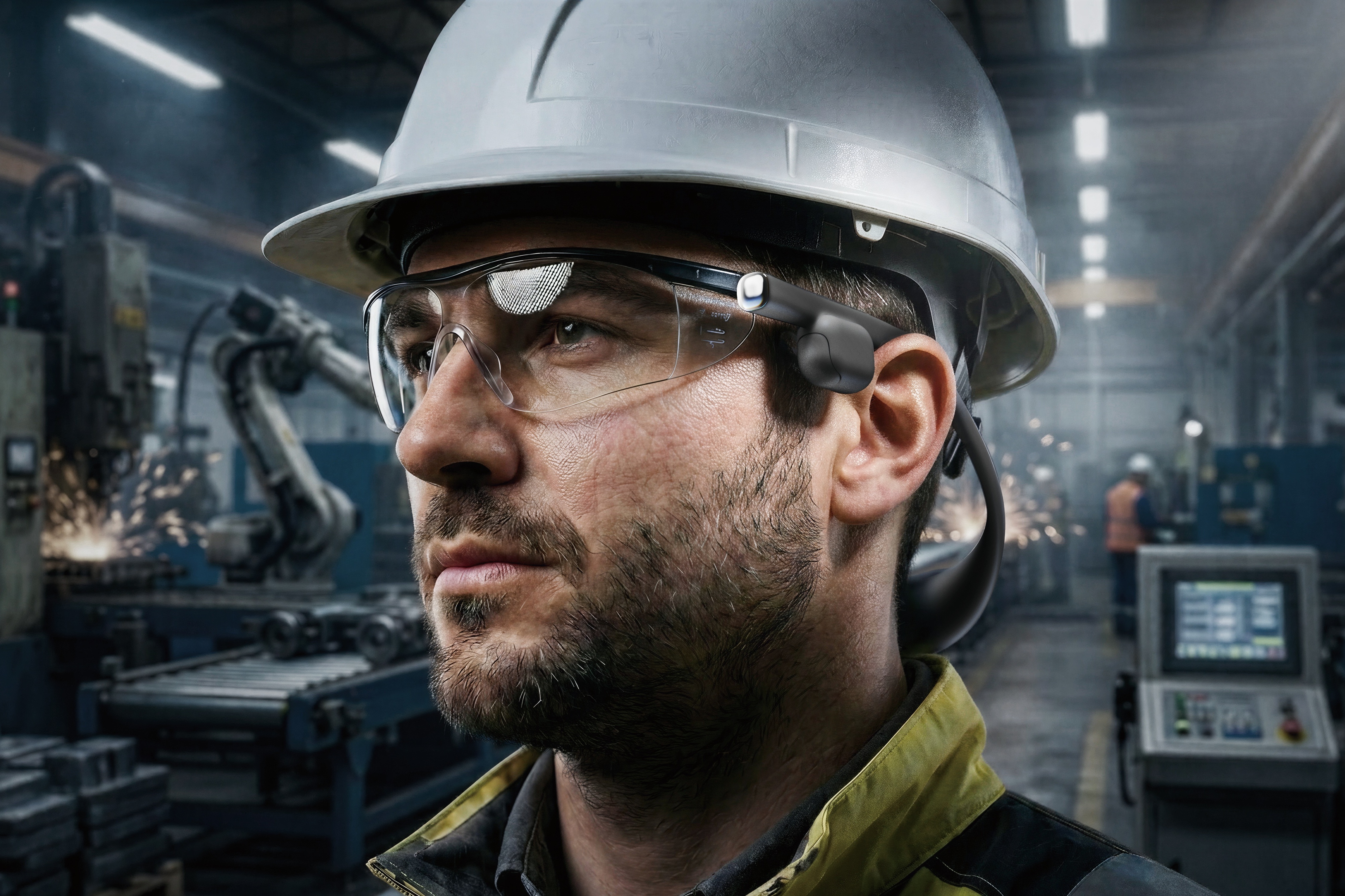 A worker wearing HI-ZONE on an industrial site